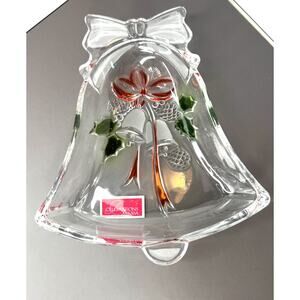 2009 Celebrations by Mikasa Holiday Bells Collection Bell Dish Cut Glass 6.75"
